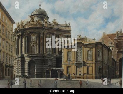 The old Burgtheater in Vienna. Museum: PRIVATE COLLECTION. Author: Neubauer, Max. Stock Photo
