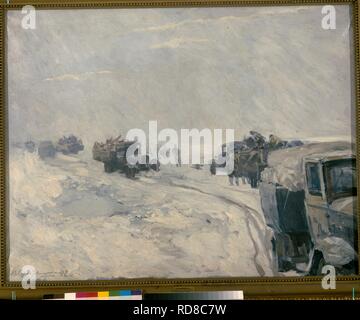 The Road Of Life On Lake Ladoga During The Blockade Of Leningrad During 