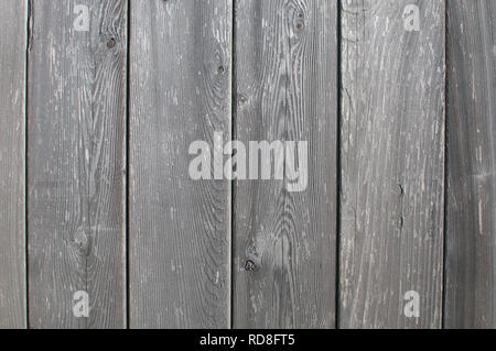 Weathered wide grey cedar fence boards. Stock Photo