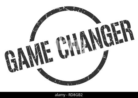 game changer black round stamp Stock Vector