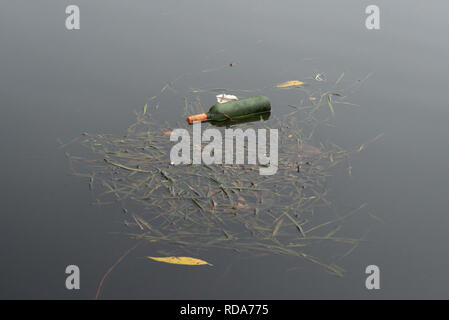 Discarded rubbish found along the River Lea in London, UK Stock Photo