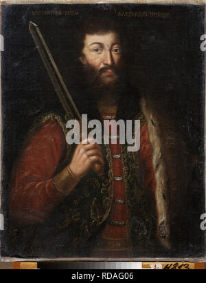 Portrait of Alexander Nevsky, Count of Novgorod, Grand Duke of Vladimir (1220-1263). Museum: Regional Art Gallery, Tchelyabinsk. Author: Russian master.