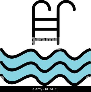 Swimming Pool Sign Icon Vector Illustration For Personal And Commercial Use... Clean Look Trendy Icon... Stock Vector