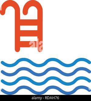 Swimming Pool Sign Icon Vector Illustration For Personal And Commercial Use... Clean Look Trendy Icon... Stock Vector