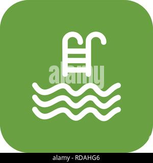 Swimming Pool Sign Icon Vector Illustration For Personal And Commercial Use... Clean Look Trendy Icon... Stock Vector