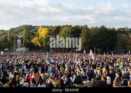 Pope Francis visit to Lithuania. Stock Photo