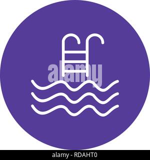 Swimming Pool Sign Icon Vector Illustration For Personal And Commercial Use... Clean Look Trendy Icon... Stock Vector