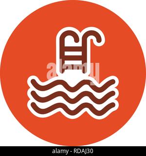 Swimming Pool Sign Icon Vector Illustration For Personal And Commercial Use... Clean Look Trendy Icon... Stock Vector