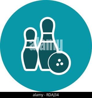 Bowling Sign Icon Vector Illustration For Personal And Commercial Use... Clean Look Trendy Icon... Stock Vector