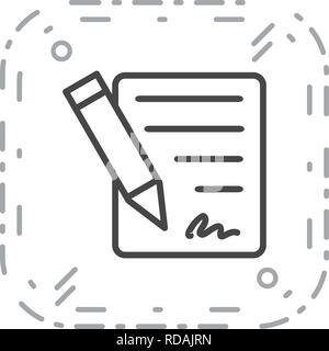 Contract Vector Icon Sign Icon Vector Illustration For Personal And Commercial Use... Clean Look Trendy Icon... Stock Vector