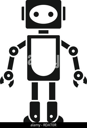 Robot toy icon. Simple illustration of robot toy vector icon for web design isolated on white background Stock Vector