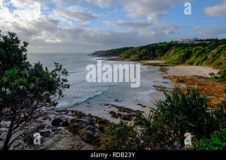 View of First Bay, Coolum Beach, from Point Perry, Sunshine Coast, Queensland, Australia Stock Photo