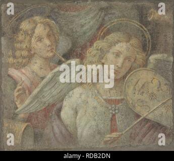 Angels making music. Museum: PRIVATE COLLECTION. Author: LUINI, BERNARDINO. Stock Photo