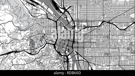 Urban vector city map of Portland - Urban Vector City Map Of Portland Oregon United States Of America Rdb60d
