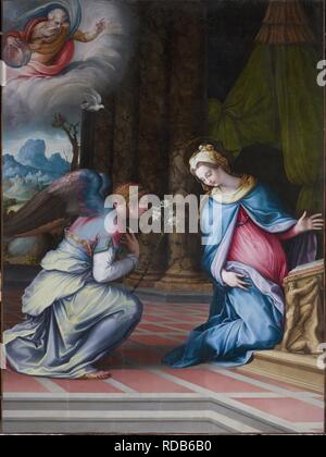 The Annunciation. Museum: Chiesa di San Francesco a Ripa, Roma. Author: Salviati (Rossi), Francesco. Stock Photo