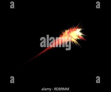 combustion on black background, fractal rendered illustration Stock Photo