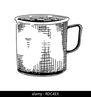 Isolated Hand drip coffee, Hand drawn on white background - Vector illustration Stock Vector
