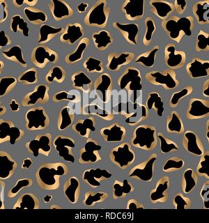 Leopard texture of abstract spots. Seamless texture, vector illustration, eps 10 Stock Vector