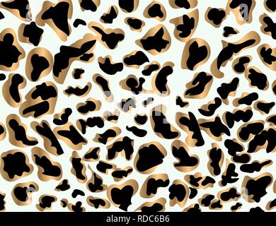 Predatory leopard print. Stylized abstract texture of stains. Vector illustration, eps 10 Stock Vector