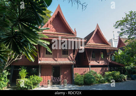 the architecture of Jim Thompson House at Siam Square in the city of Bangkok in Thailand in Southeastasia.  Thailand, Bangkok, November, 2018 Stock Photo