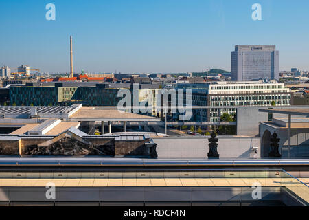 Berlin, Berlin state / Germany - 2018/07/31: Panoramic view of the northern quarters of Berlin with the Campus Charite Mitte Department of Neonatology Stock Photo