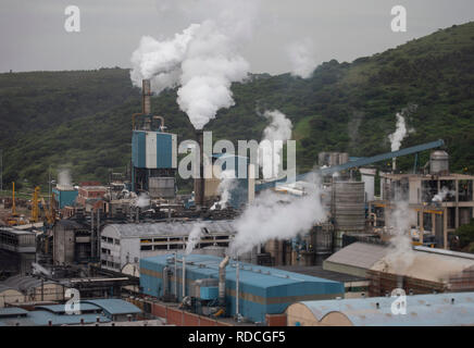 A general view of Sappi's Saicor Mill in Umkomaas where dissolving wood pulp is produced, 8 January 2019. © Rogan Ward 2019 Stock Photo