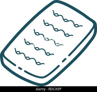 Linear icon of the mattress, vector eps8 Stock Vector