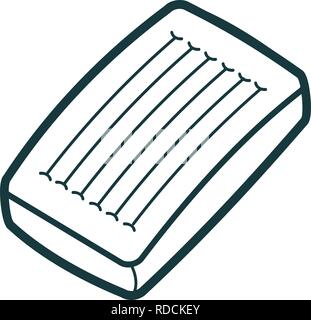 Linear icon of the mattress, vector eps8 Stock Vector