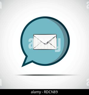 mail icon envelope in a speach bubble vector illustration EPS10 Stock Vector
