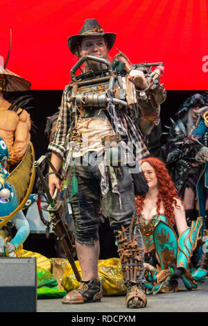 STUTTGART, GERMANY - JUN 30th 2018: Cosplay Contest - Raider from Fallout 4 at Comic Con Germany Stuttgart Stock Photo