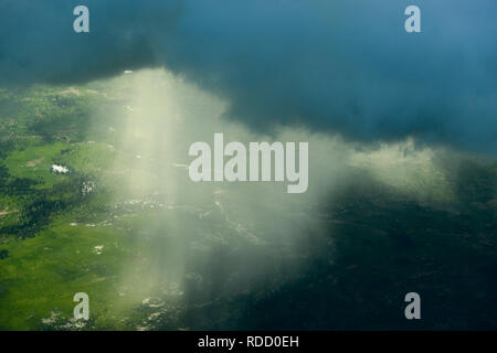 Chad Raining CHAD, aerial view , landscape with raining clouds near N´djamena ...
