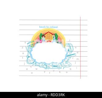 Back to school card Stock Vector