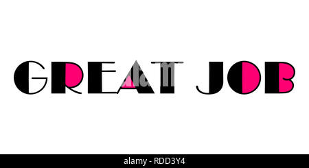 Marvelous Job Great job / great work compliment illustration Stock Photo - Alamy