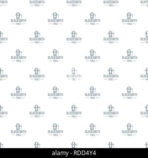 Blacksmith tool pattern vector seamless Stock Vector