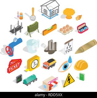 Formation icons set, isometric style Stock Vector