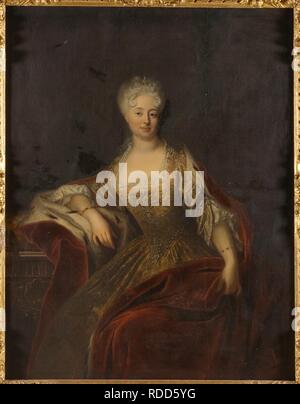 Portrait of Princess Johanna Charlotte of Anhalt-Dessau (1682-1750), Margravine of Brandenburg-Schwedt. Museum: Nationalmuseum Stockholm. Author: ANONYMOUS. Stock Photo