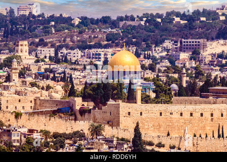 The dome of the rock in Jerusalem, Israel Stock Photo