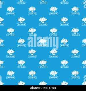 Art explosion pattern vector seamless blue Stock Vector
