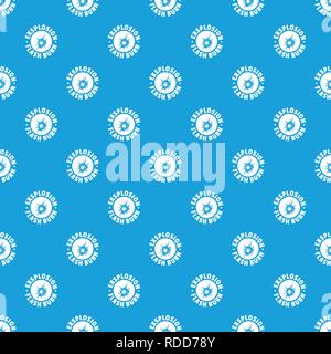 Flash explosion pattern vector seamless blue Stock Vector