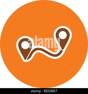 Route Vector Icon Sign Icon Vector Illustration For Personal And Commercial Use... Clean Look Trendy Icon... Stock Vector