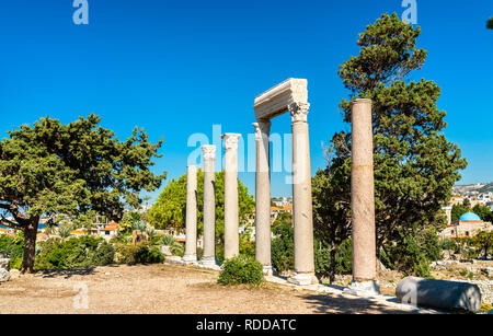 Ruins of Byblos in Lebanon, a UNESCO World Heritage Site Stock Photo