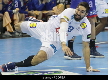 Berlin, Germany. 17th January, 2019. Nikola Karabatic (France) during the IHF Men's World Championship 2019, Group A handball match between France and Russia on January 17, 2019 at Mercedes-Benz Arena in Berlin, Germany - Photo Laurent Lairys / MAXPPP Credit: Laurent Lairys/Agence Locevaphotos/Alamy Live News Stock Photo