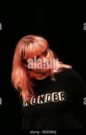 British actor and Game of Thrones star Maisie Williams pictured speaking about her new Social app daisie.com at Chichester University in Chichester, West Sussex, UK.  18th January 2019  Photograph by Sam Stephenson, . Credit: Sam Stephenson/Alamy Live News Stock Photo