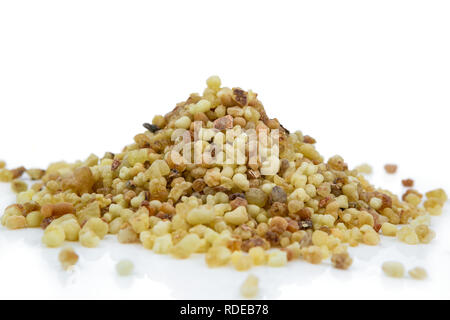 Heap of Frankincense resin on the white background Stock Photo