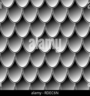 Seamless pattern gray chain mail dragon scales. Simple background for design Stock Vector