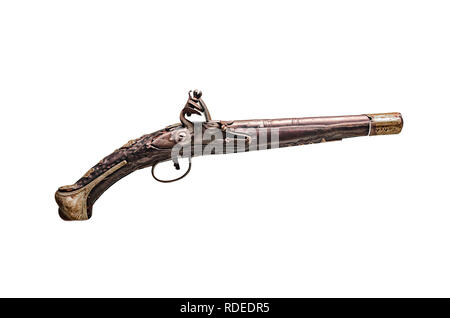 Antique musket on white background Stock Photo - Alamy