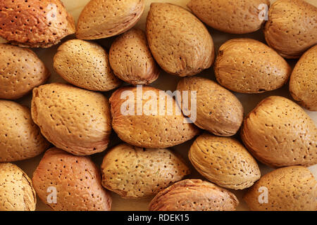 Whole Almonds Background Texture Stock Photo