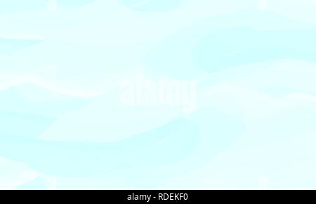 Blue watercolor abstract background. Clouds, sky, sea waves. Color pattern. Vector illustration. Stock Vector