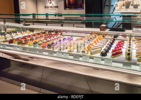 Delicious Jean Philippe Patisserie desserts on display in the Aria Resort & Casino in Las Vegas, Nevada, USA Stock Photo