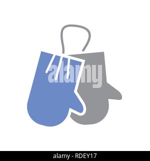 Kitchen mittens icon on white background for graphic and web design, Modern simple vector sign. Internet concept. Trendy symbol for website design web button or mobile app. Stock Vector